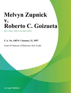 melvyn zupnick v. roberto c. goizueta book cover image