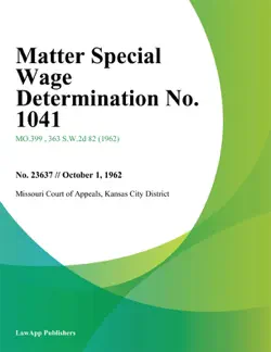 matter special wage determination no. 1041 book cover image