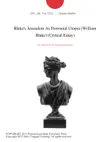 Blake's Jerusalem As Perennial Utopia (William Blake) (Critical Essay) sinopsis y comentarios