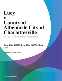lucy v. county of albemarle city of charlottesville book cover image
