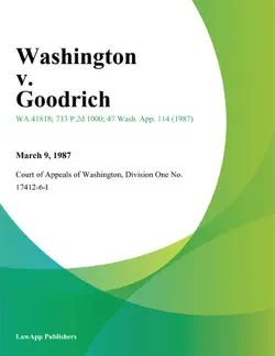 washington v. goodrich book cover image