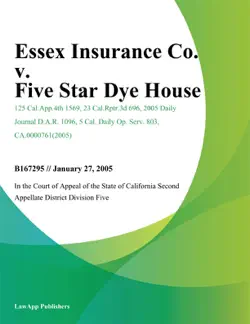 essex insurance co. v. five star dye house book cover image