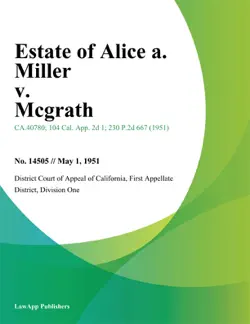 estate of alice a. miller v. mcgrath book cover image