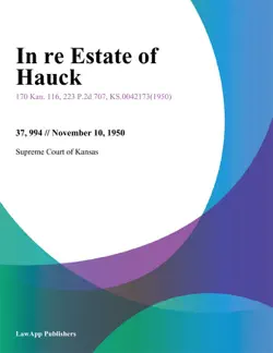 in re estate of hauck imagen de la portada del libro
