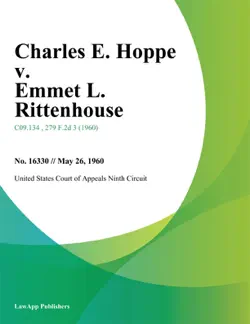 charles e. hoppe v. emmet l. rittenhouse book cover image