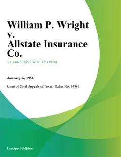 william p. wright v. allstate insurance co. book cover image