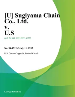 sugiyama chain co., ltd. v. u.s book cover image