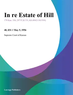 in re estate of hill imagen de la portada del libro