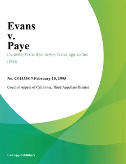 evans v. paye book cover image