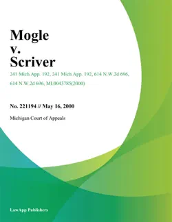 mogle v. scriver book cover image