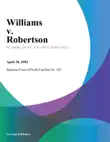 Williams v. Robertson synopsis, comments