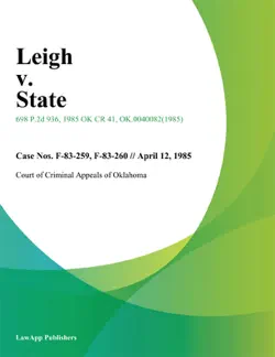 leigh v. state book cover image