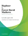 Hephner v. forest David Mathews synopsis, comments