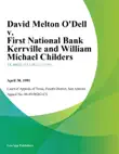 David Melton Odell v. First National Bank Kerrville and William Michael Childers synopsis, comments