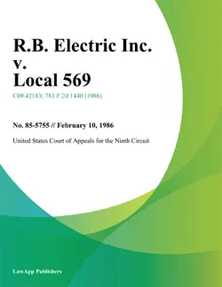r.b. electric inc. v. local 569 imagen de la portada del libro