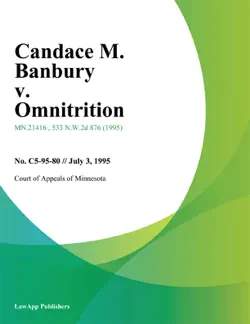 candace m. banbury v. omnitrition book cover image