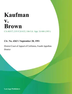 kaufman v. brown book cover image