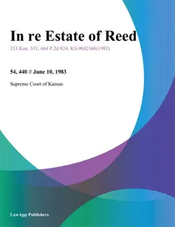 in re estate of reed book cover image