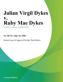 julian virgil dykes v. ruby mae dykes book cover image