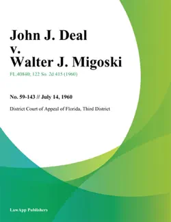 john j. deal v. walter j. migoski book cover image