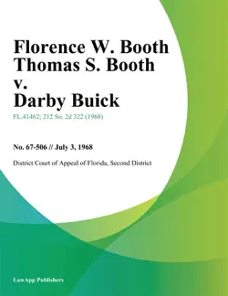 florence w. booth thomas s. booth v. darby buick book cover image
