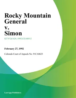 rocky mountain general v. simon book cover image
