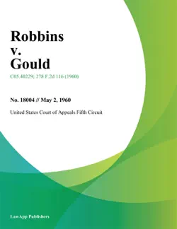 robbins v. gould book cover image