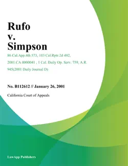 rufo v. simpson book cover image
