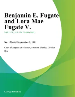 benjamin e. fugate and lora mae fugate v. book cover image