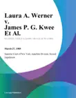 Laura A. Werner v. James P. G. Kwee Et Al. sinopsis y comentarios