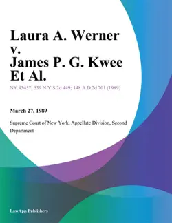 laura a. werner v. james p. g. kwee et al. imagen de la portada del libro