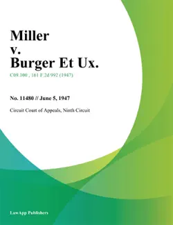 miller v. burger et ux. book cover image