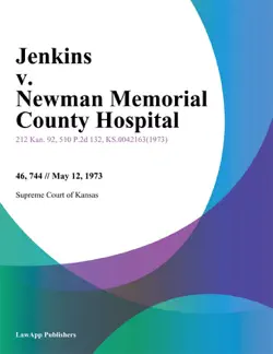 jenkins v. newman memorial county hospital book cover image