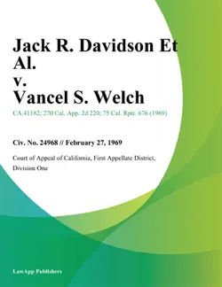 jack r. davidson et al. v. vancel s. welch book cover image