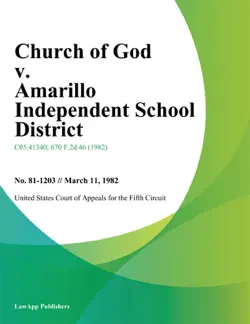 church of god v. amarillo independent school district book cover image