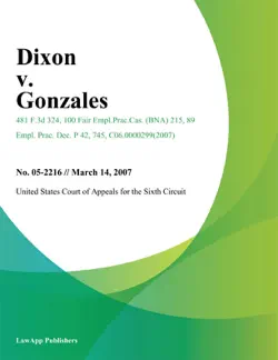 dixon v. gonzales book cover image
