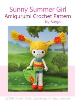 sunny summer girl amigurumi crochet pattern book cover image