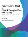 Peggy Lewis Fleet v. Claud Douglas Fleet synopsis, comments