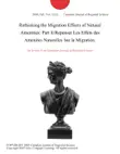 Rethinking the Migration Effects of Natural Amenities: Part Ii/Repenser Les Effets des Amenites Naturelles Sur la Migration. sinopsis y comentarios