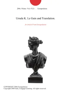 ursula k. le guin and translation. imagen de la portada del libro