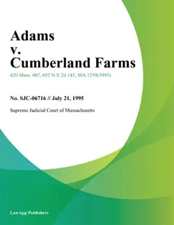 adams v. cumberland farms book cover image