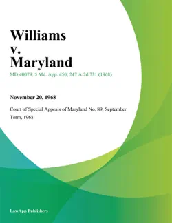 williams v. maryland book cover image