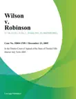 Wilson v. Robinson synopsis, comments