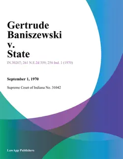 gertrude baniszewski v. state book cover image