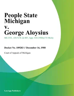 people state michigan v. george aloysius imagen de la portada del libro