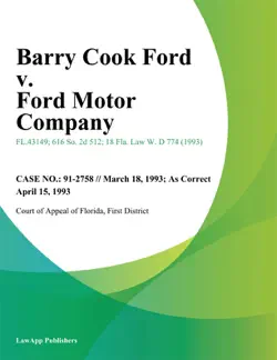 barry cook ford v. ford motor company book cover image