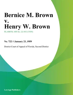 bernice m. brown v. henry w. brown imagen de la portada del libro