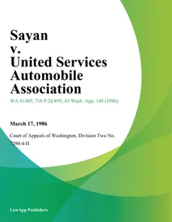 sayan v. united services automobile association book cover image