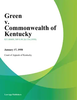 green v. commonwealth of kentucky imagen de la portada del libro