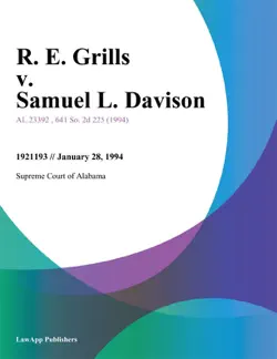 r. e. grills v. samuel l. davison imagen de la portada del libro